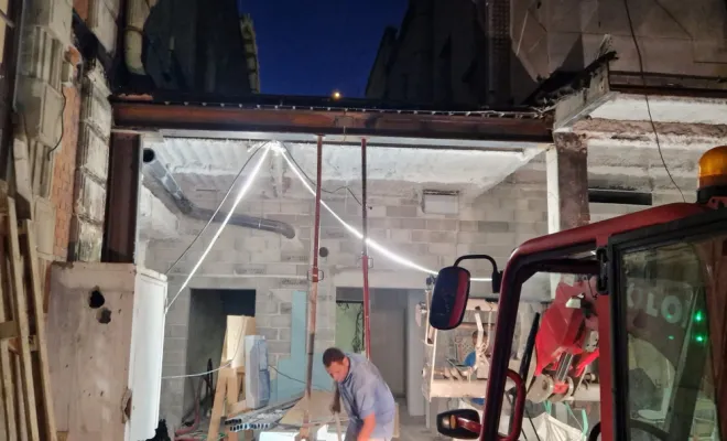 Rénovation d'un garage avec renforcement de plafond avec du HUB 240 à Nice, Antibes, ACH Carrelage 06